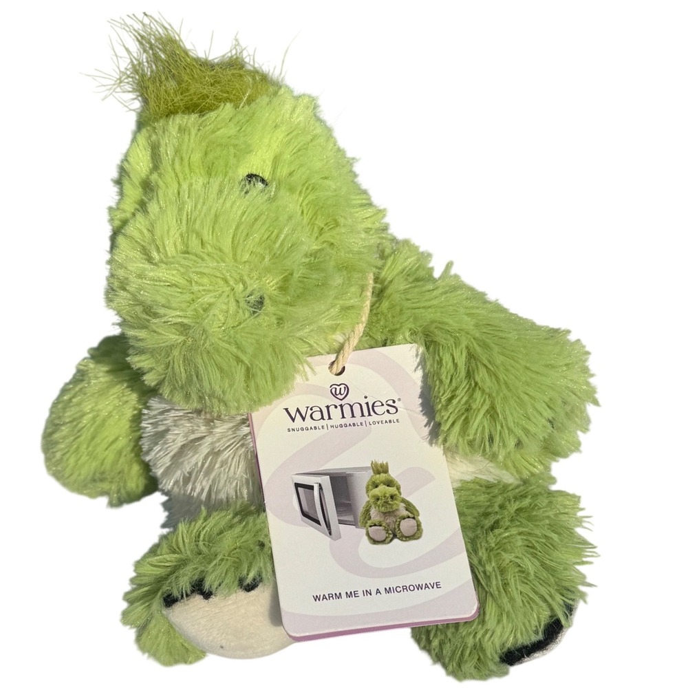 Warmies Junior Dinosaur Microwaveable Lavender Scented Plush 9in Green Dinosaur